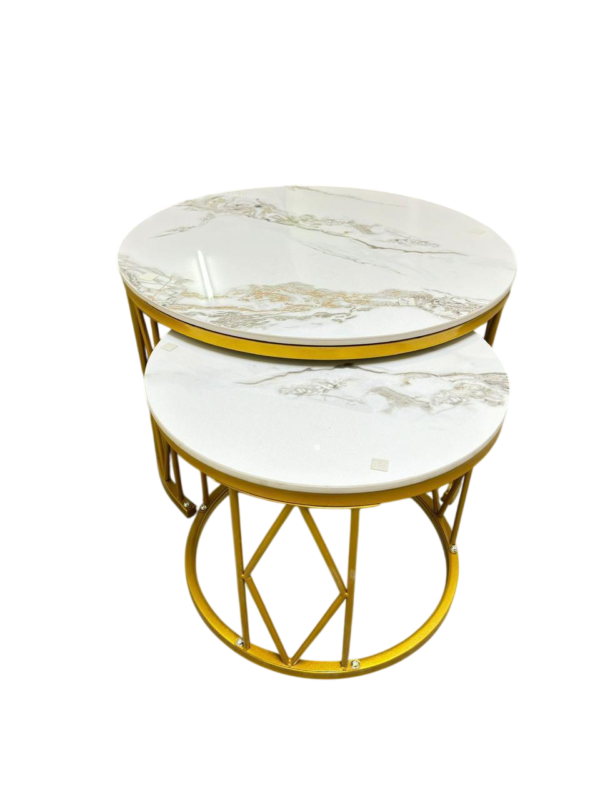 Modern luxury 2in1 marble nesting tables