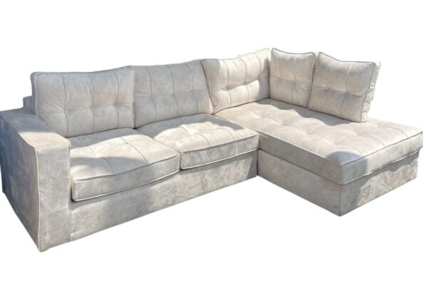 6 Seater Cream White L Shaped Sofa