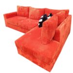 6 Seater Red L Shaped Sofa