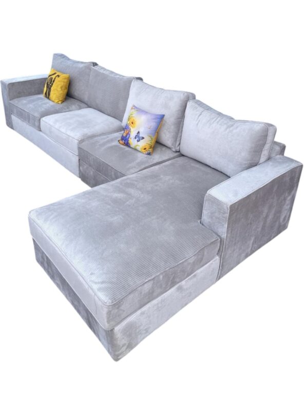 6 Seater Tan L Shaped Sofa