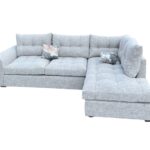 6 Seater White L shaped sofa