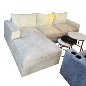 6 Seater Cream L Shaped Sofa