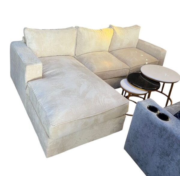 6 Seater Cream L Shaped Sofa