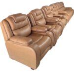 Brown 7 seater Semi Recliner sofa