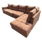 Brown L Shaped Sofa