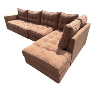 Brown L Shaped Sofa