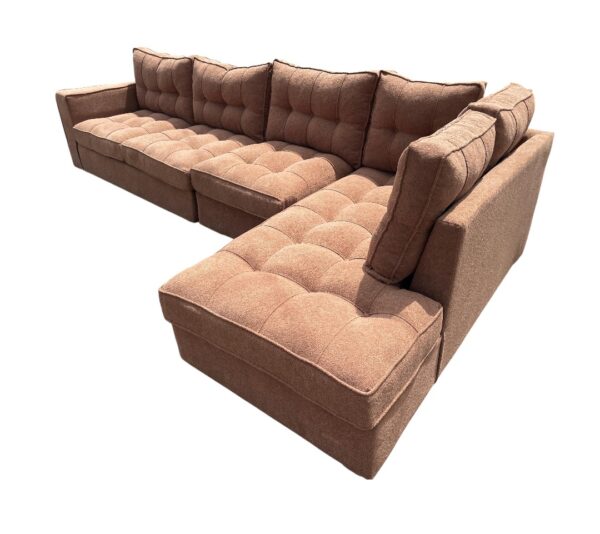Brown L Shaped Sofa