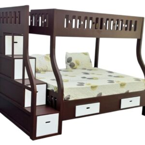 Bunk bed double decker with stairs and storage