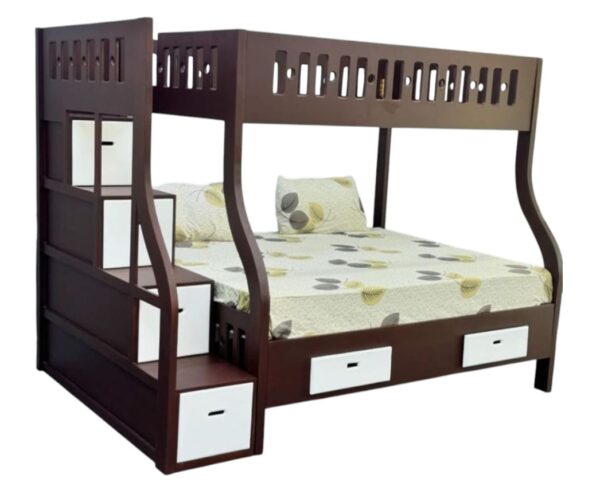 Bunk Beds Double Decker with Stairs and Storage
