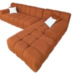 Burnt Orange Bubble L sofa