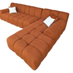 Burnt Orange Bubble L sofa