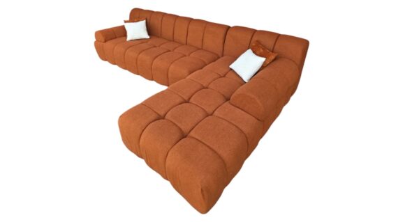 Burnt Orange Bubble L sofa