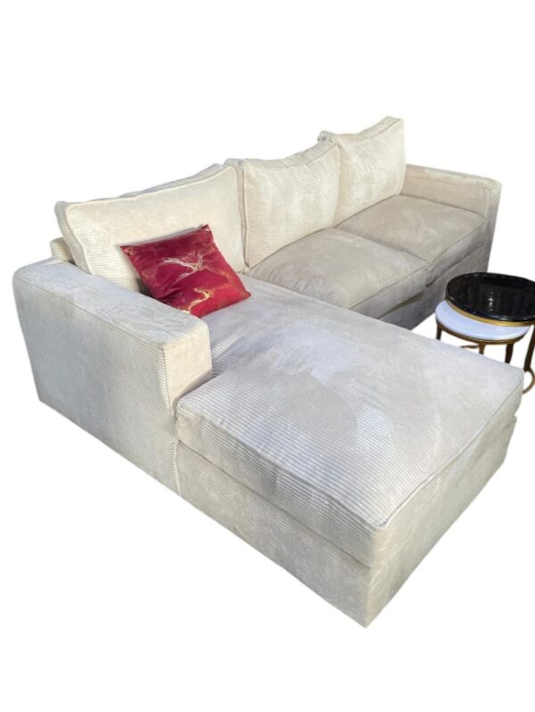 Cream 6 Seater L Shaped Sofa