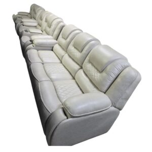 Cream 7 seater Semi Recliner sofa