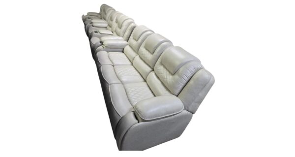 Cream 7 seater Semi Recliner sofa