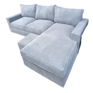 Grey Bubble Fabric L shaped sofa
