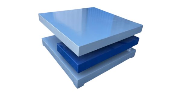 Grey square coffee table