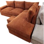 Orange dark L Shaped Sofa