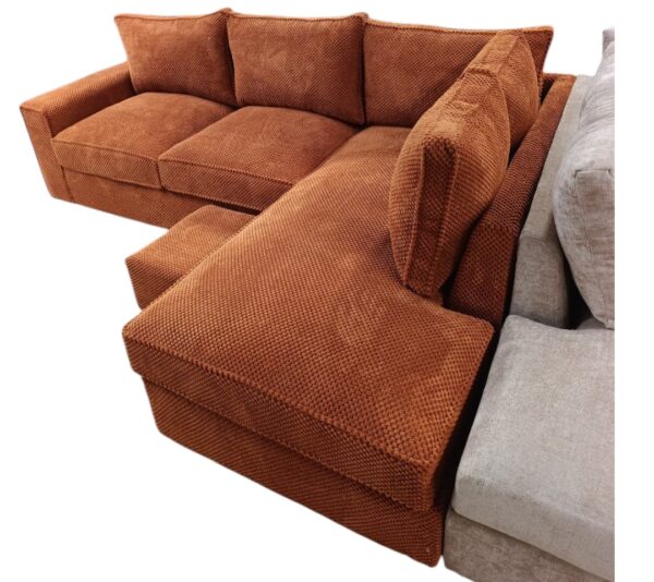 Orange dark L Shaped Sofa