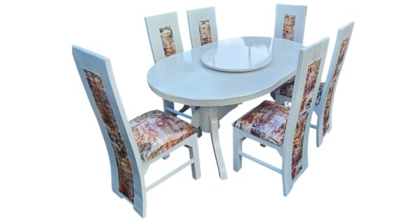 White 6 Seater Dining Set