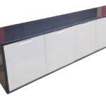 White and Black TV Stand