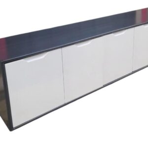 White and Black TV Stand