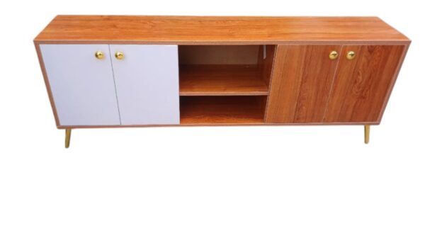 White and Brown TV Stand