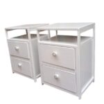 White bedside drawer nightstands
