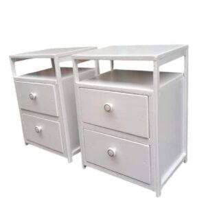 White bedside drawer nightstands