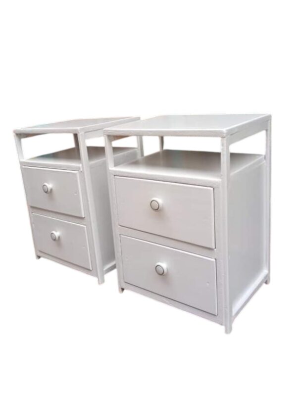 White bedside drawer nightstands