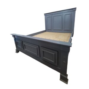 Wooden bed Grey
