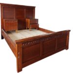 Wooden bed with two Side drawers