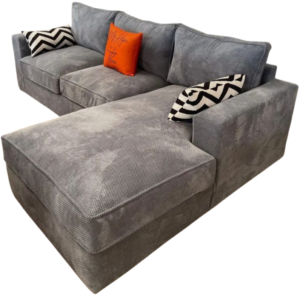 Greyish 6 Seater L Shaped Sofa